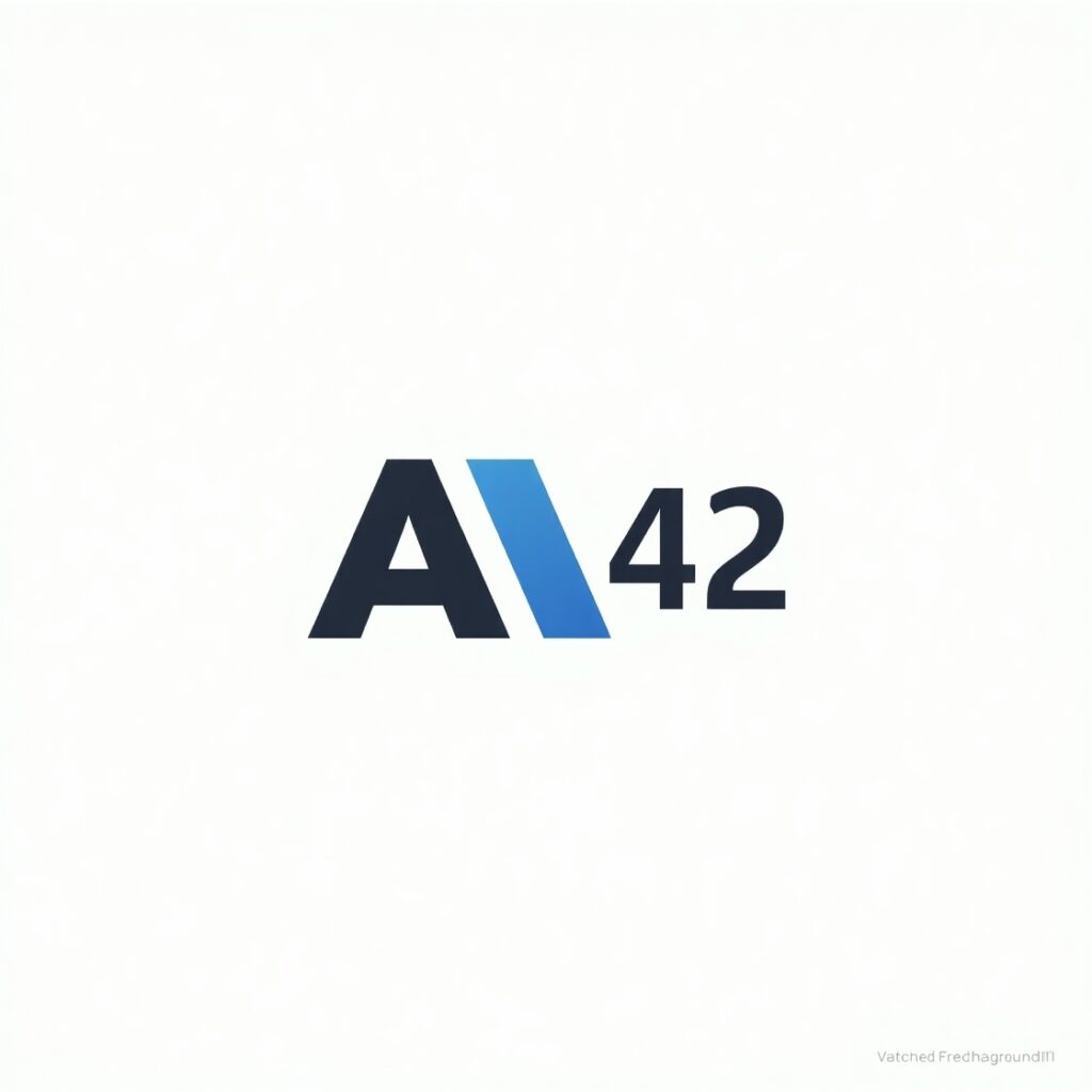 Flux_Dev_minimalist_logo_design_for_AI42_tech_company_logo_cle_1